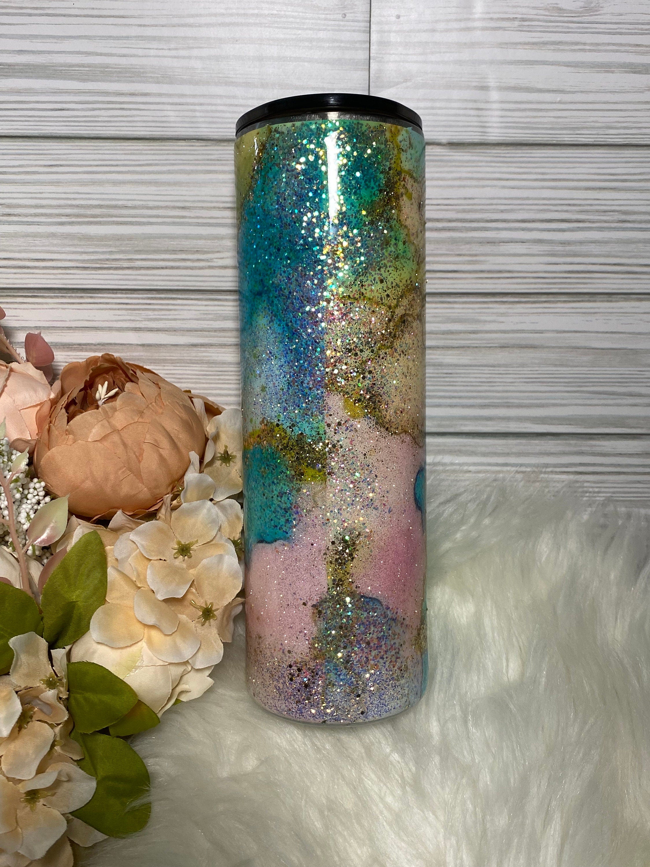 Marble Glitter Cup