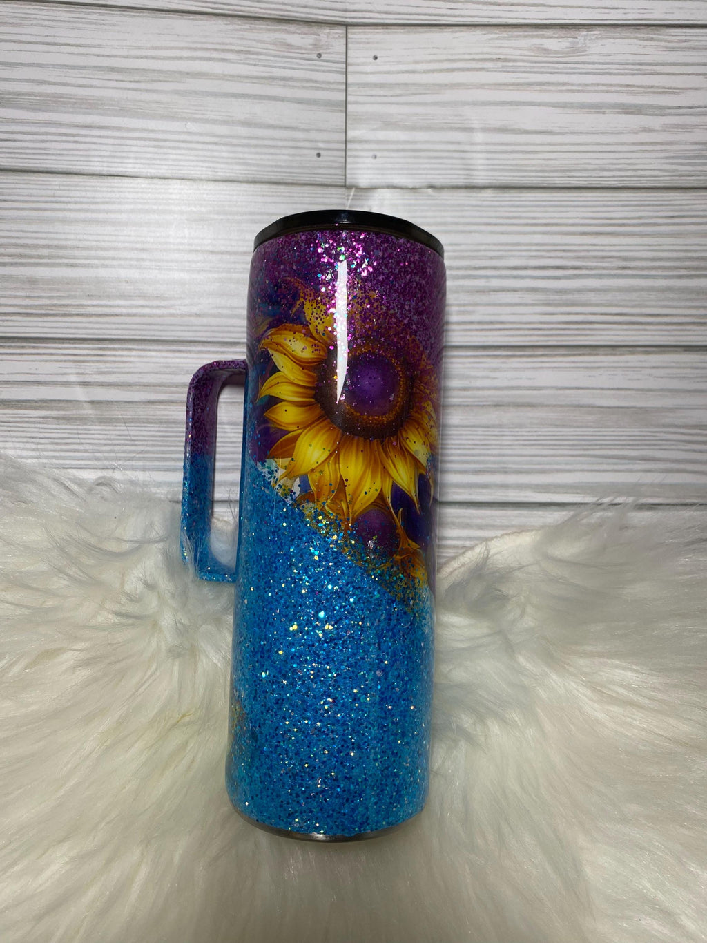 sunflower burst camper mug