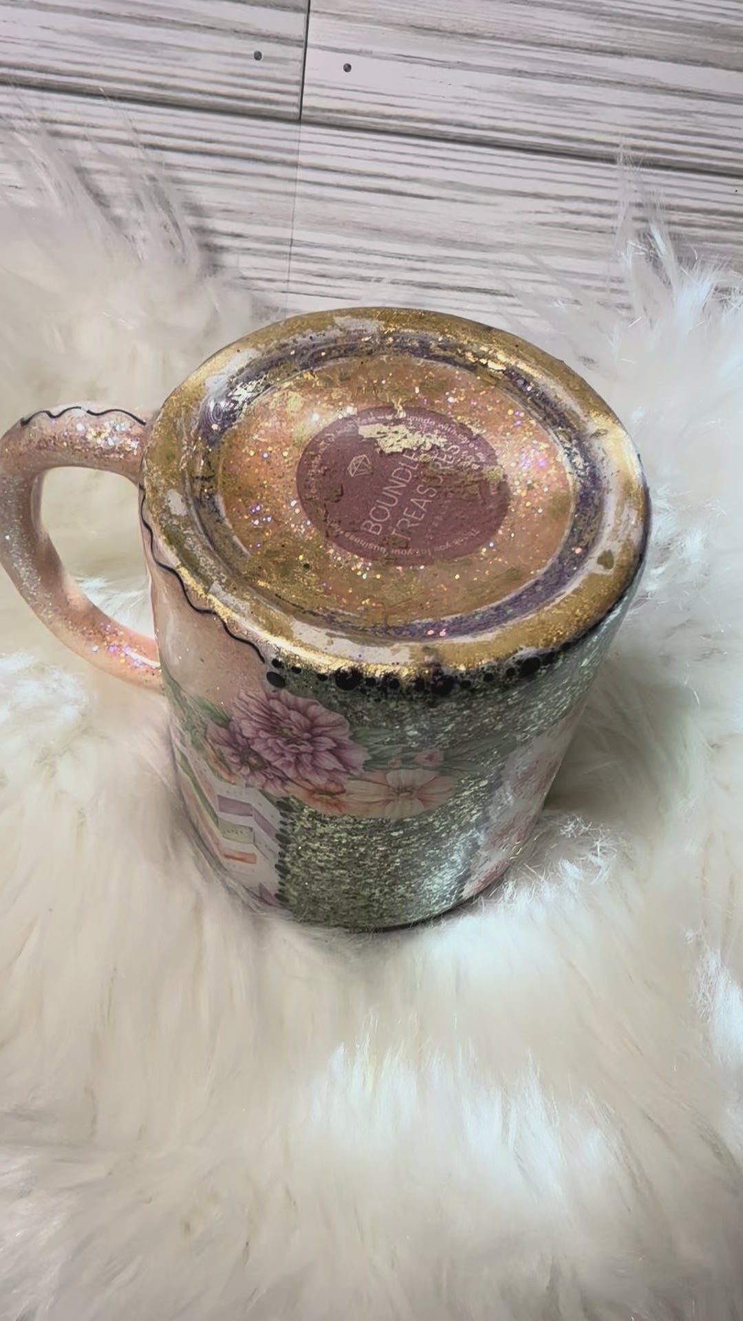 Vintage Garden Patchwork – 12oz Glitter Morning Mug